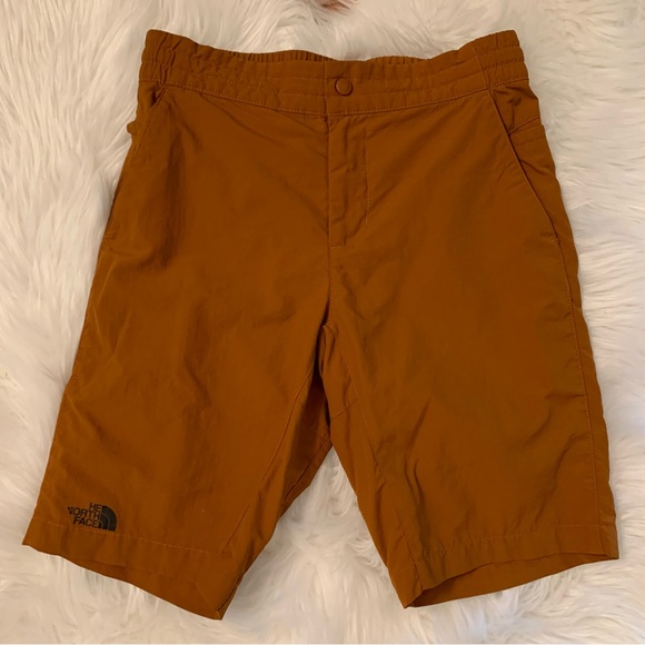 North Face Men’s Paramount Horizon Burnt Orange Nylon Shorts Size Small - Picture 1 of 16